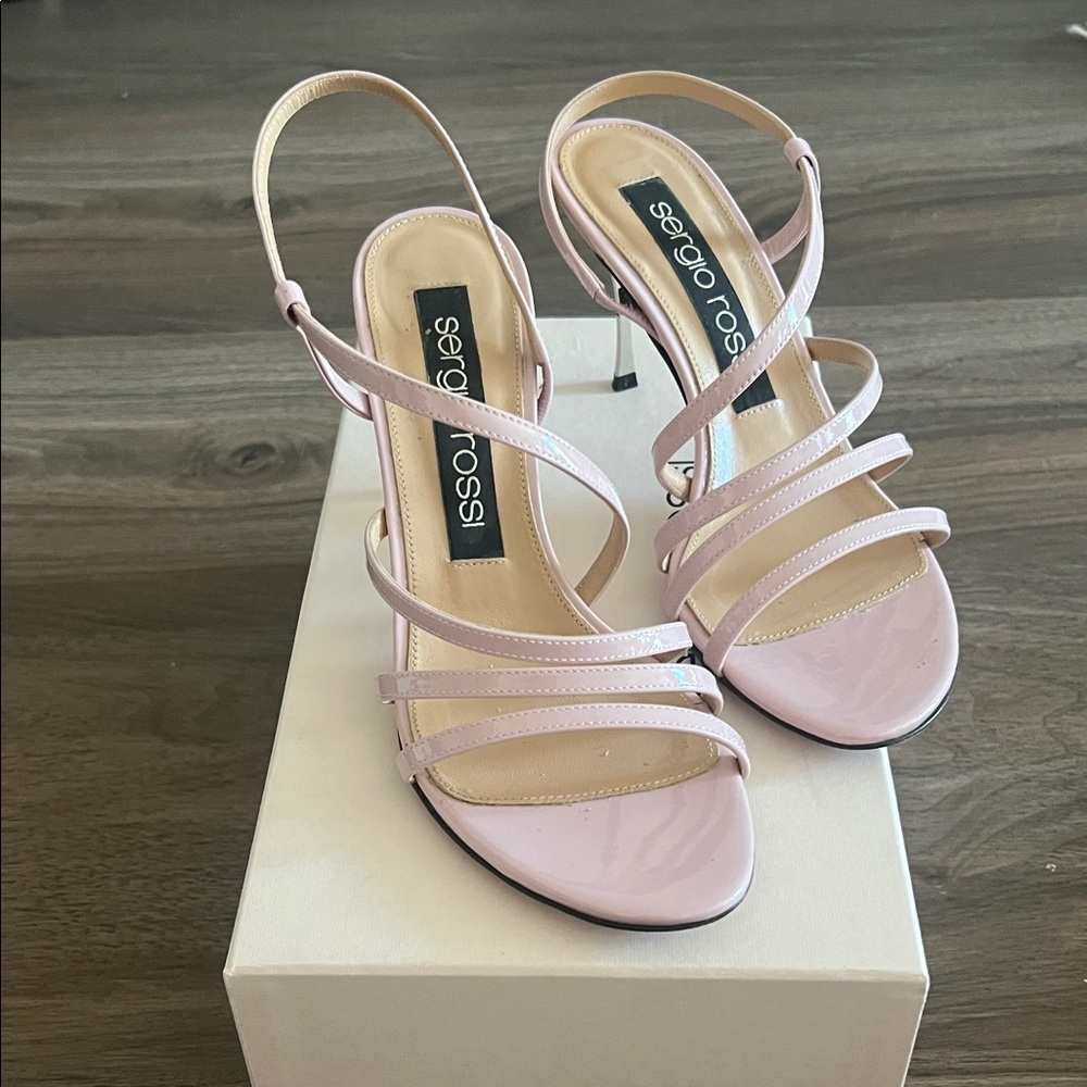Authentic Sergio Rossi Light Pink Strappy Heels